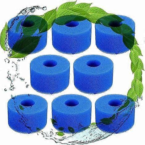 Lot de 8 ponges filtrantes pour filtre  type S1 - Rutilisables et lavables - En mousse - Pour filtre  spa Lazy Spa