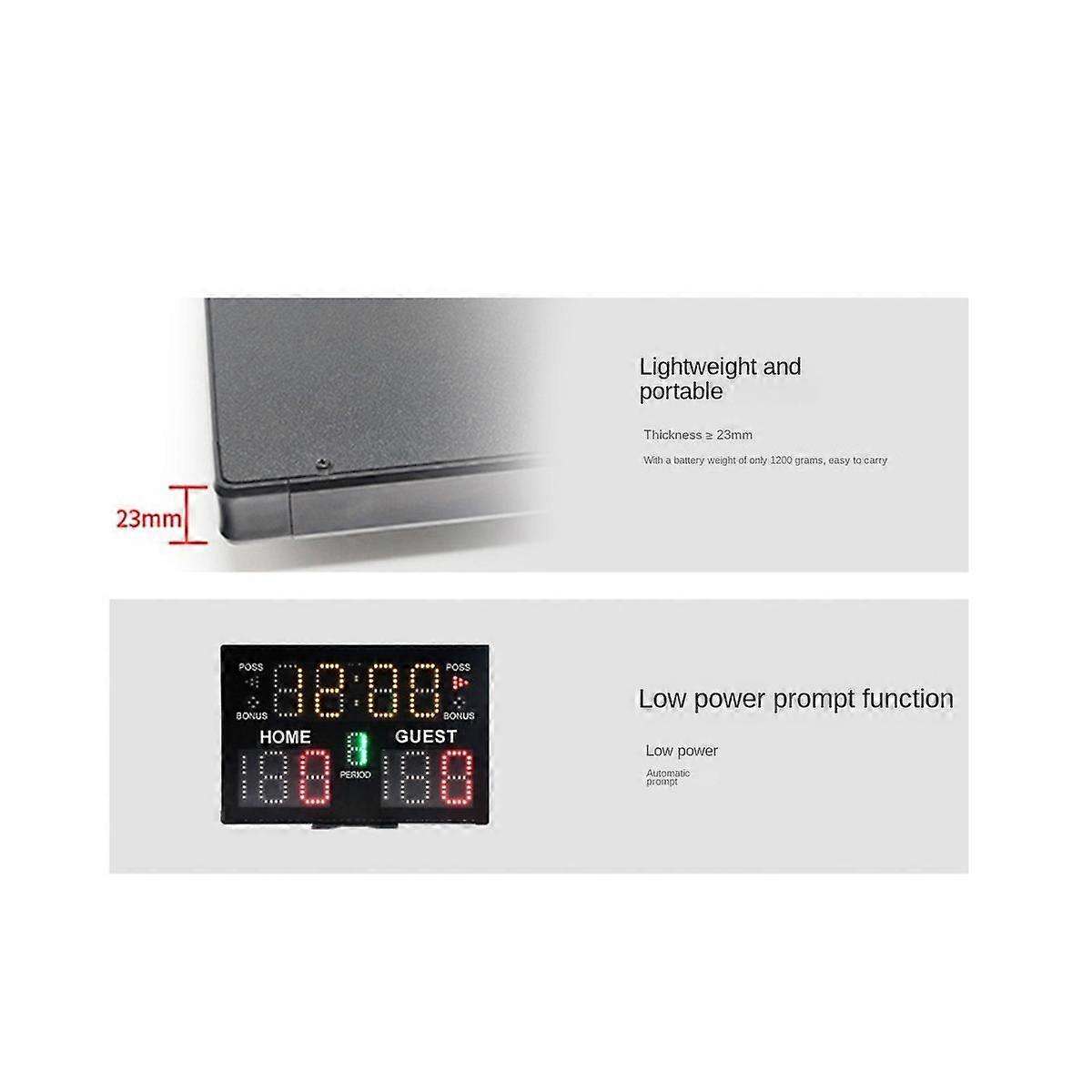 Electronic Basketball Scoreboard, Portable Digital Scoreboard With Remote for Multisports Indoor Ou
