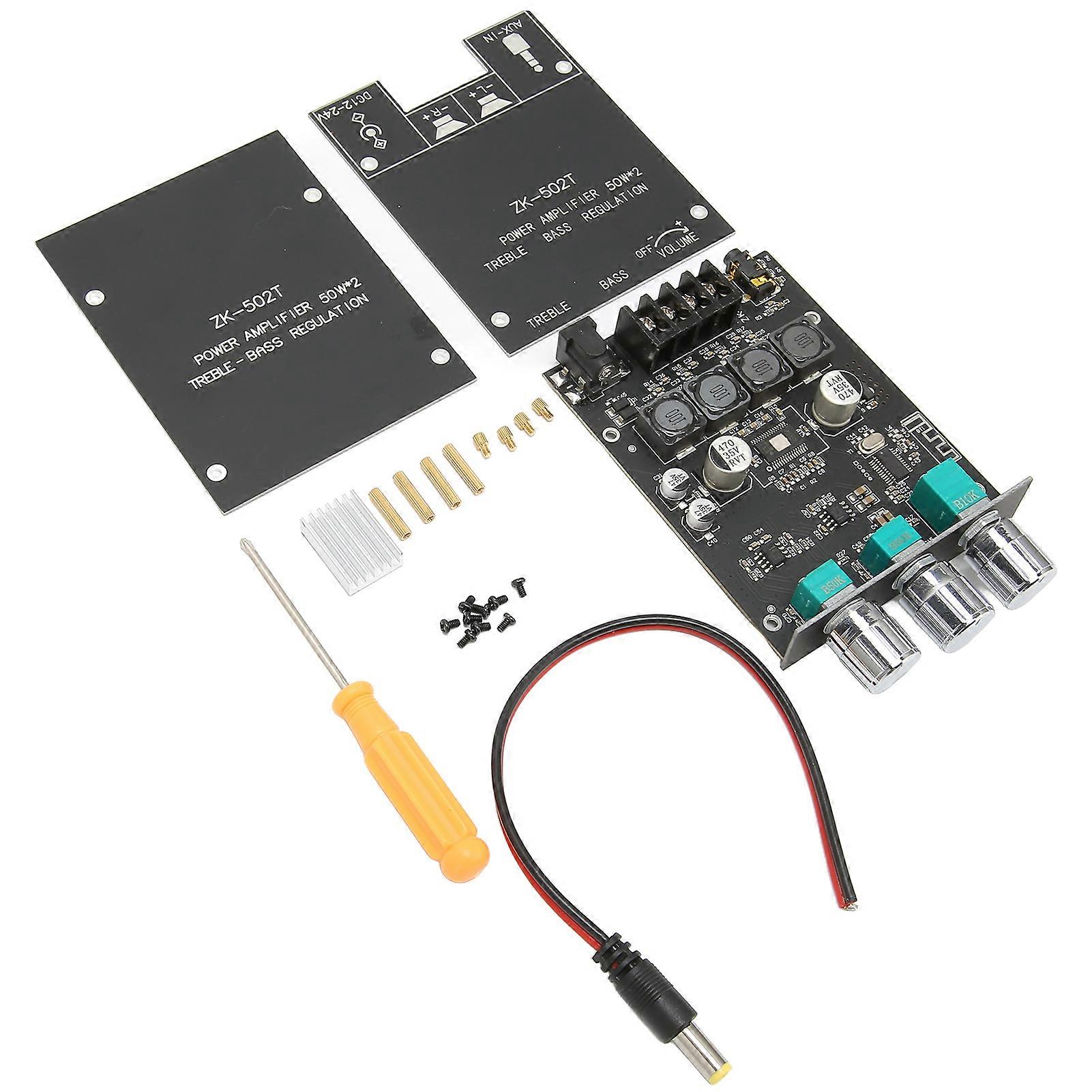 Bluetooth Amplifier Module 2 Channel High Power Digital AUX Sound Amp Receiver Board for Bass Treble Control