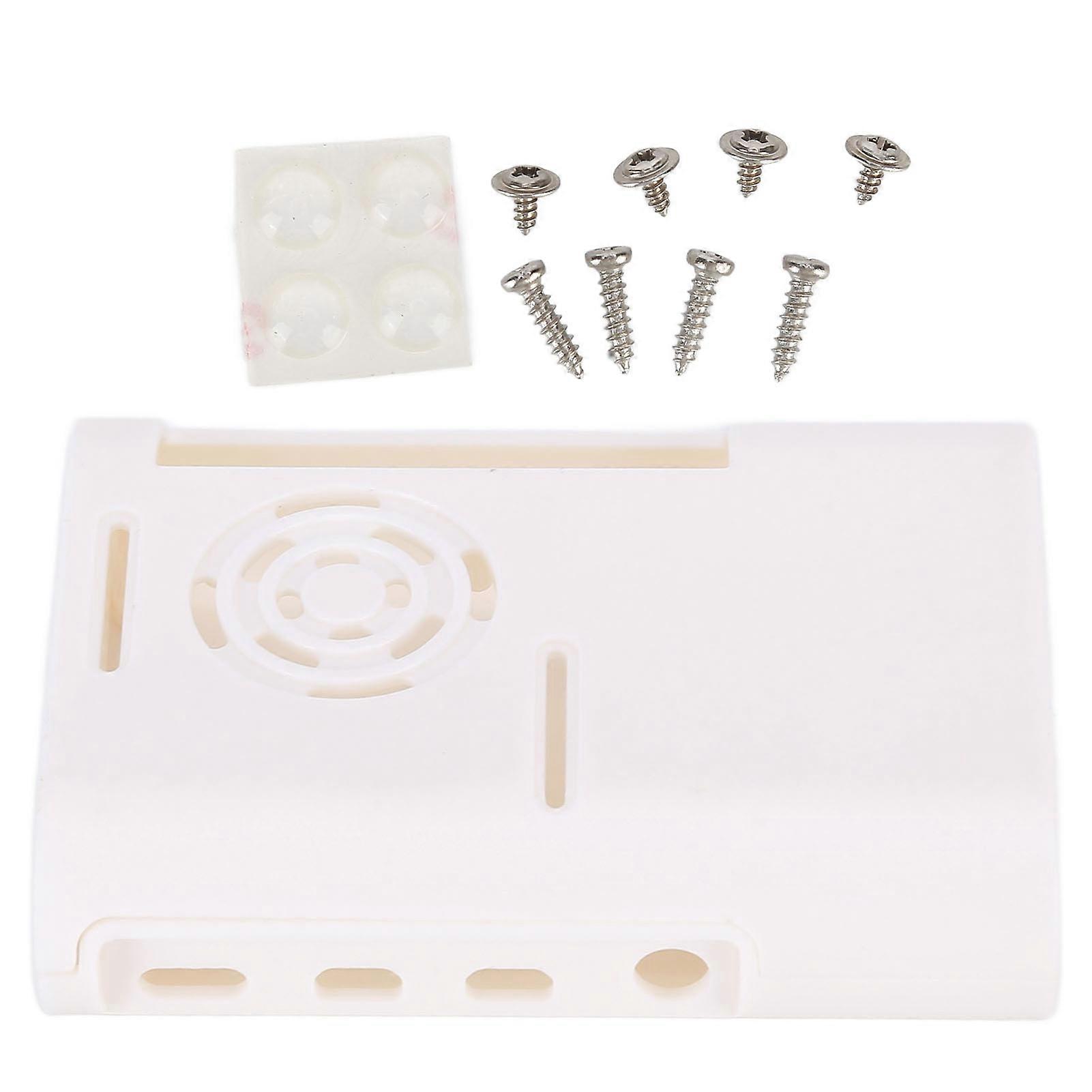Enclosure Case ABS Heat Dissipation Protective Shell Cooling Parts for Raspberry Pi 4 Model BWhite