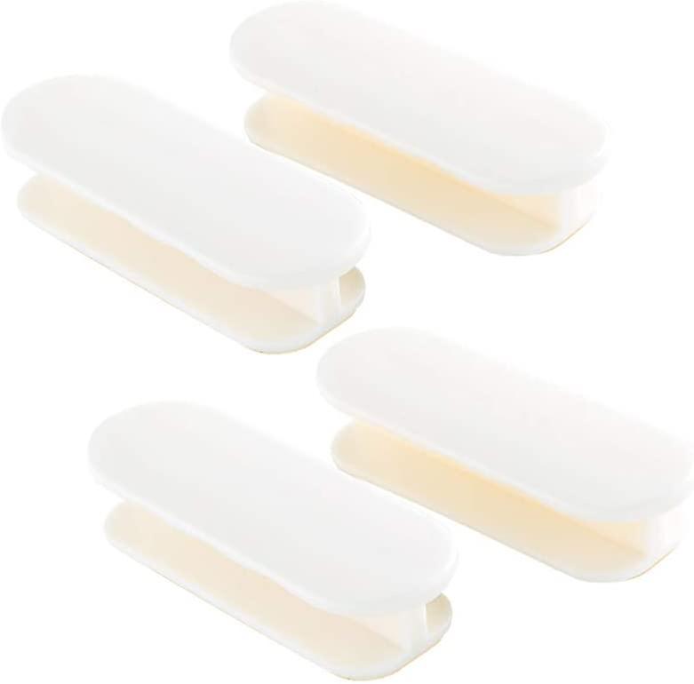 Self-Adhesive Plastic Door Windon Furniture Handle for Drawer Cabinet- 4 PiecesWhite