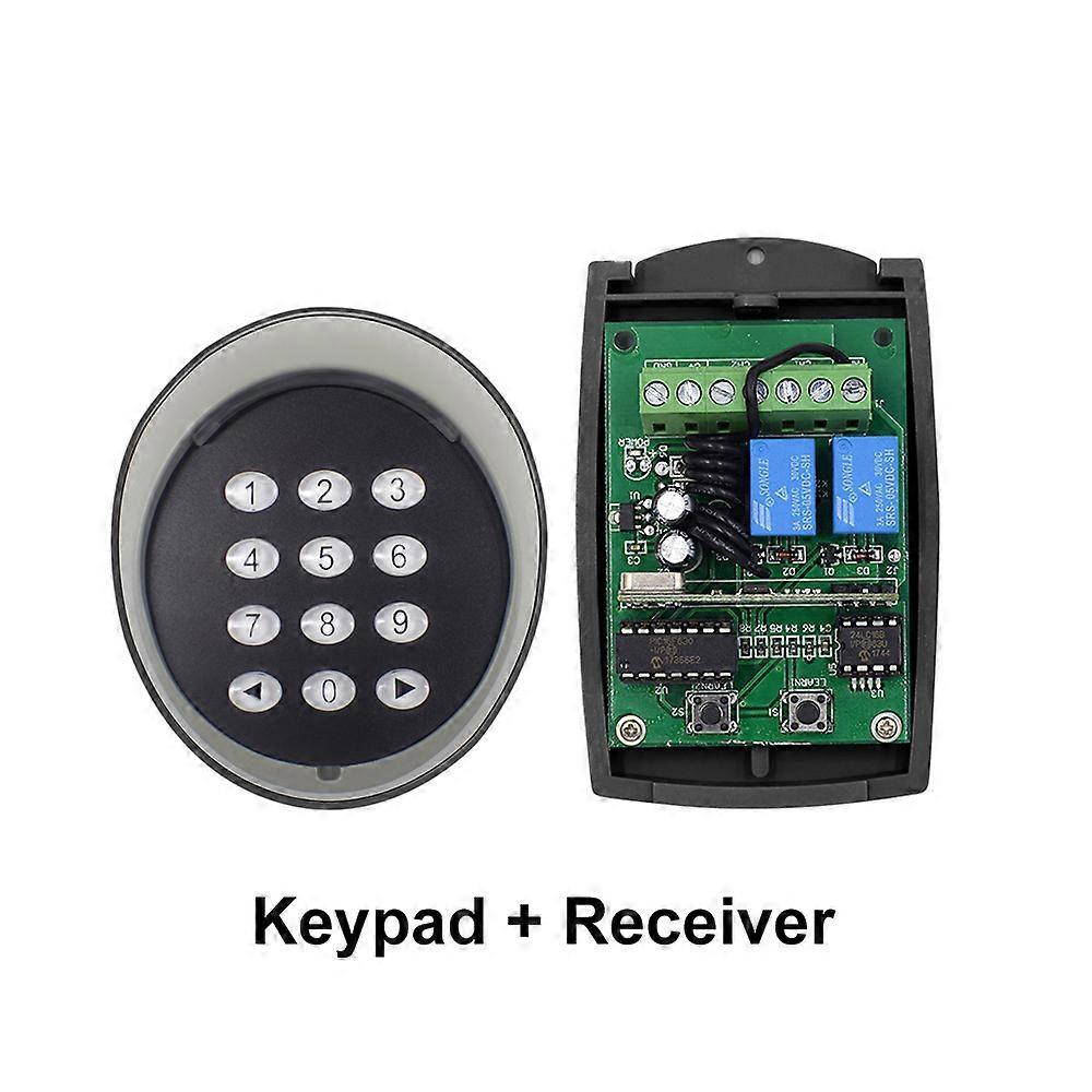 Wireless Keypad for Automatic Garage Door Swing Sliding Gate Opener & Universal Receiver & 433MHz Remote for Access Control