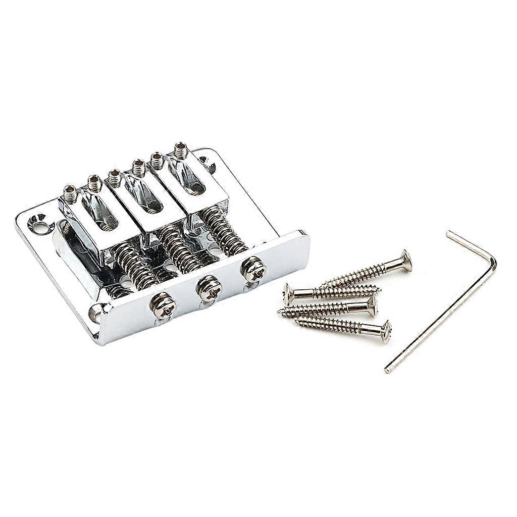 3 String Guitar Fixed Hardtail Bridge Top Load Tailpiece for Electric Guitar