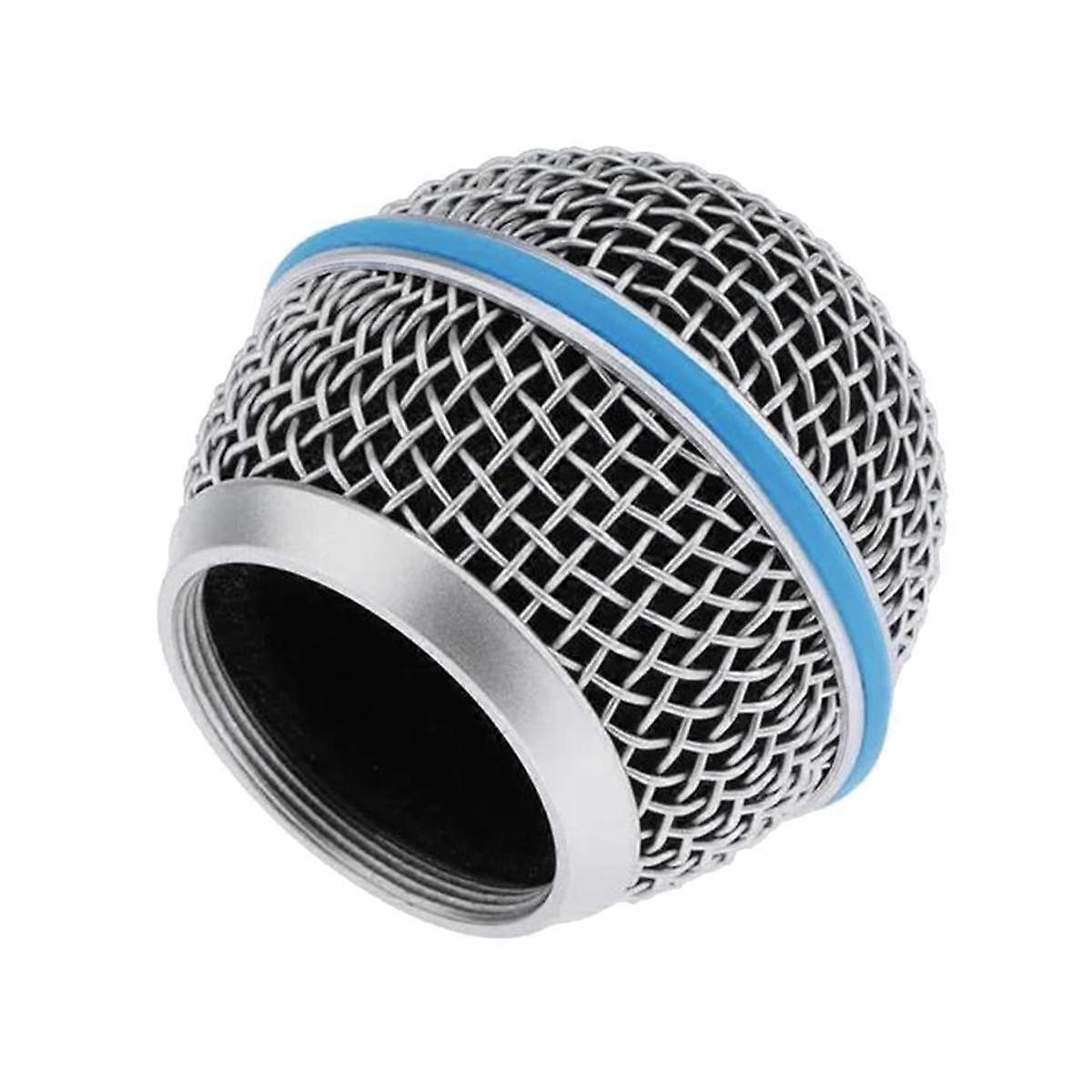 Replacement Blue Steel Mesh Microphone Grill Head Microphone Grille Replacement Head DIY Parts Acce