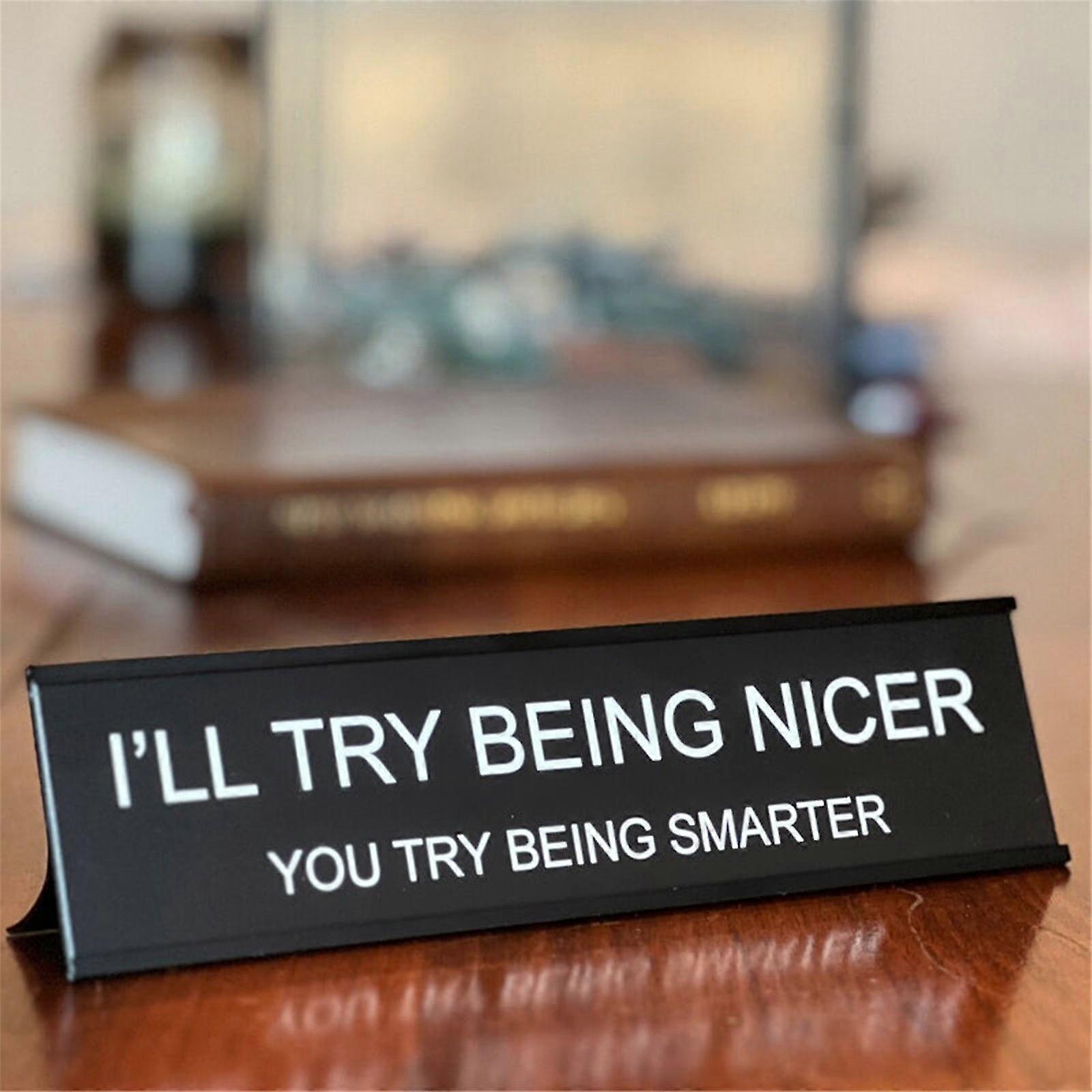 Funny Office Decor Sign Aluminum Alloy Signboard-In Stock