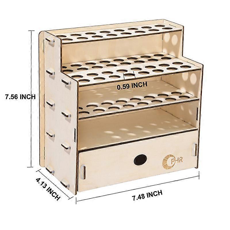 Marker Storage Box Wooden Pigment Bottle Drawer Drawing Storage Organizer Color Paint Ink Brush Stand RackModular Holder