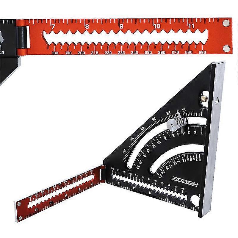 Carpenter Square Aluminum Folding Triangle Ruler 317mm Multifunction 45 90 Degrees,woodworking Tools