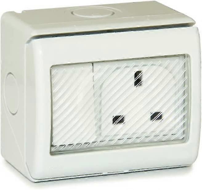 switched socket 1 gang ip55 weatherproof(1pcs, off-white)