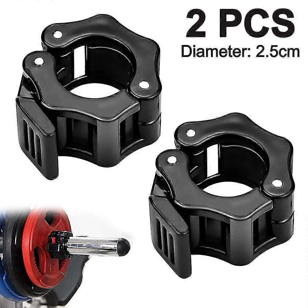 2 pcs gym barbell clamps quick release barbell collar clips