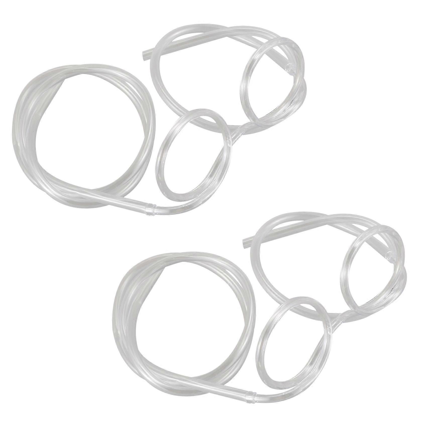 2x Glasses Shape Straw To Drink - Clear