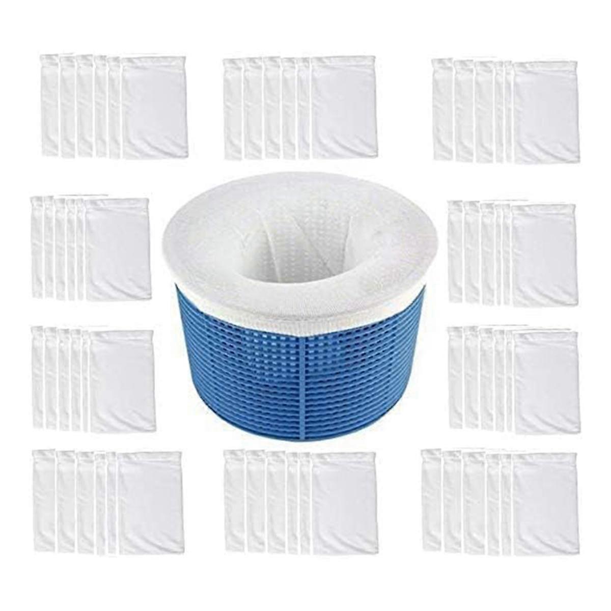 Swimming Pools Skimmer Basket Bag Elastic Filter White Elasticity Splitter Pool Skimmer Net Fine Me