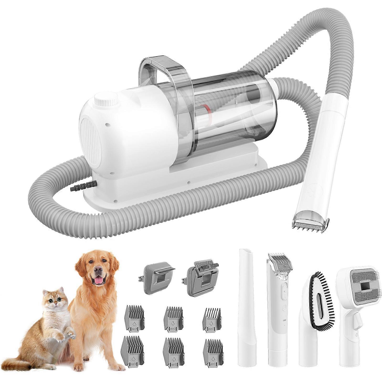 Pet Grooming Vacuum, 6 σε 1 κιτ περιποίησης σκύλων με 6 μεγέθη χτένες οδηγού για μακριές κοντές ξυριστικές μηχανές σκύλων