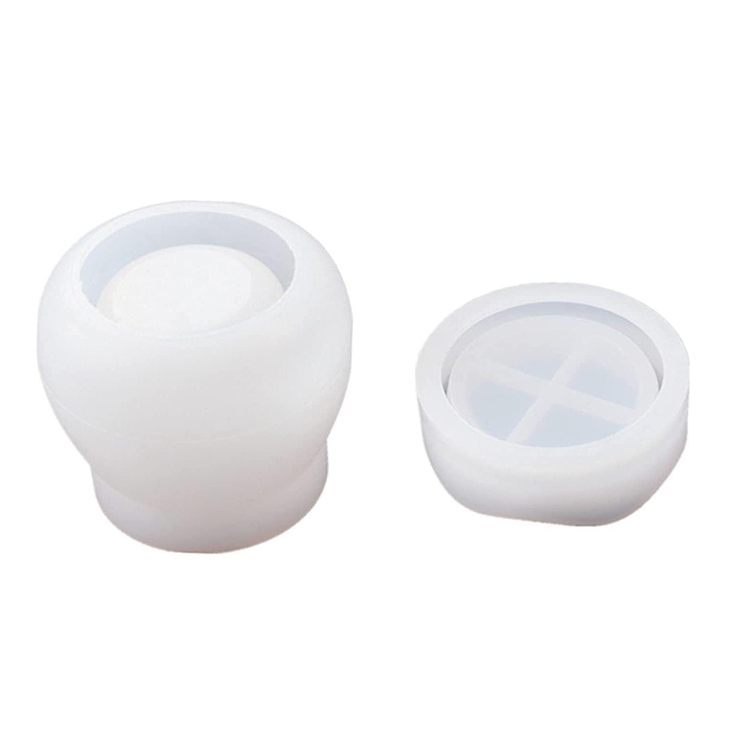 Box Resin Mold,Pudding Jar with Lid Silicone Mold for Casting,Jewelry Box, Snacks Container DIY Cra