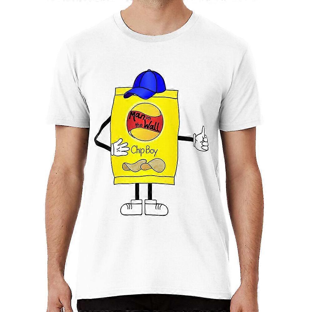 Chip pojke t-shirt man på väggen