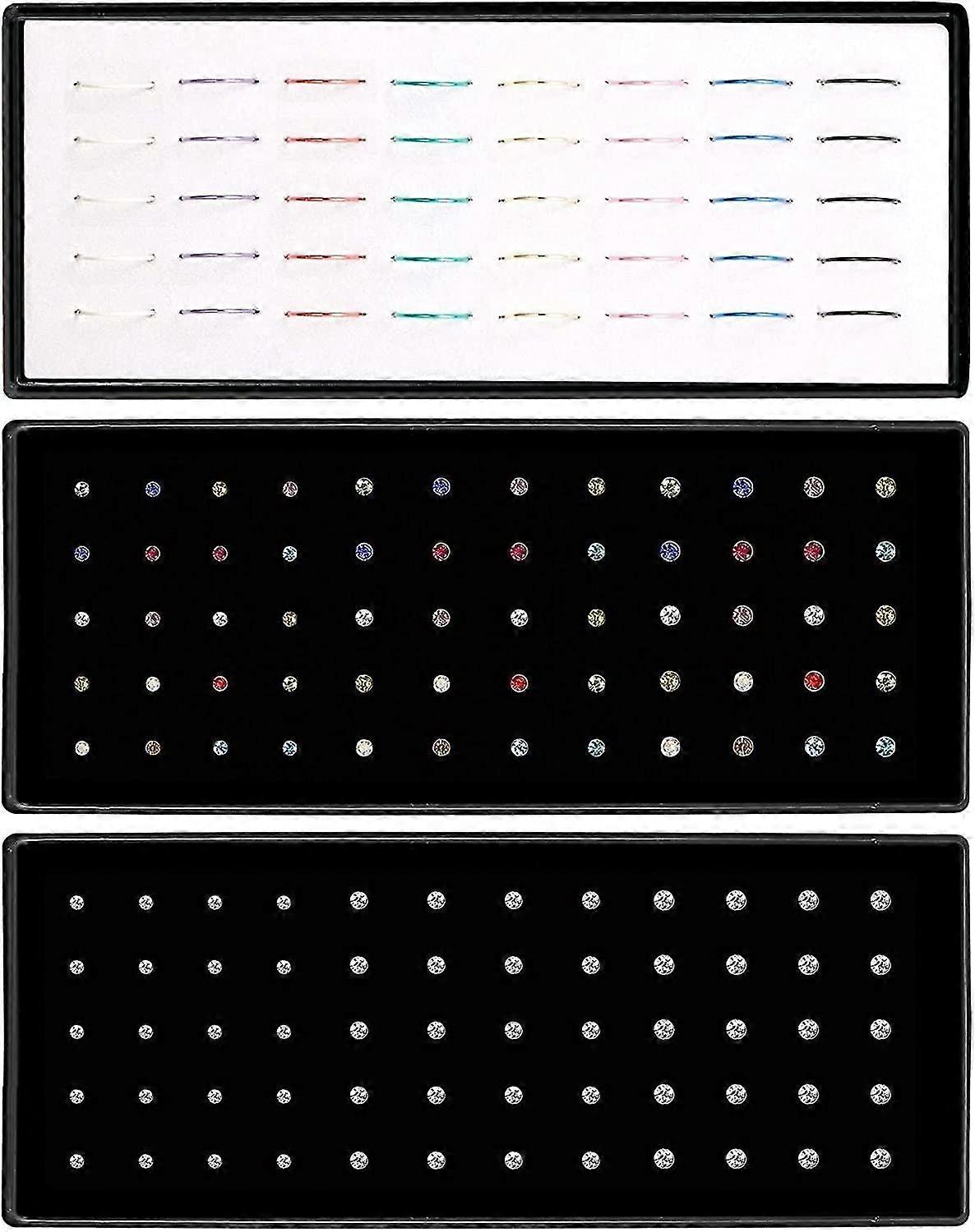 3 Sets 160pcs Nose Rings And Stud, Surgical Stainless Steel Studs Ring Hoop, Ideal Gift For Wife Or Daily Wear