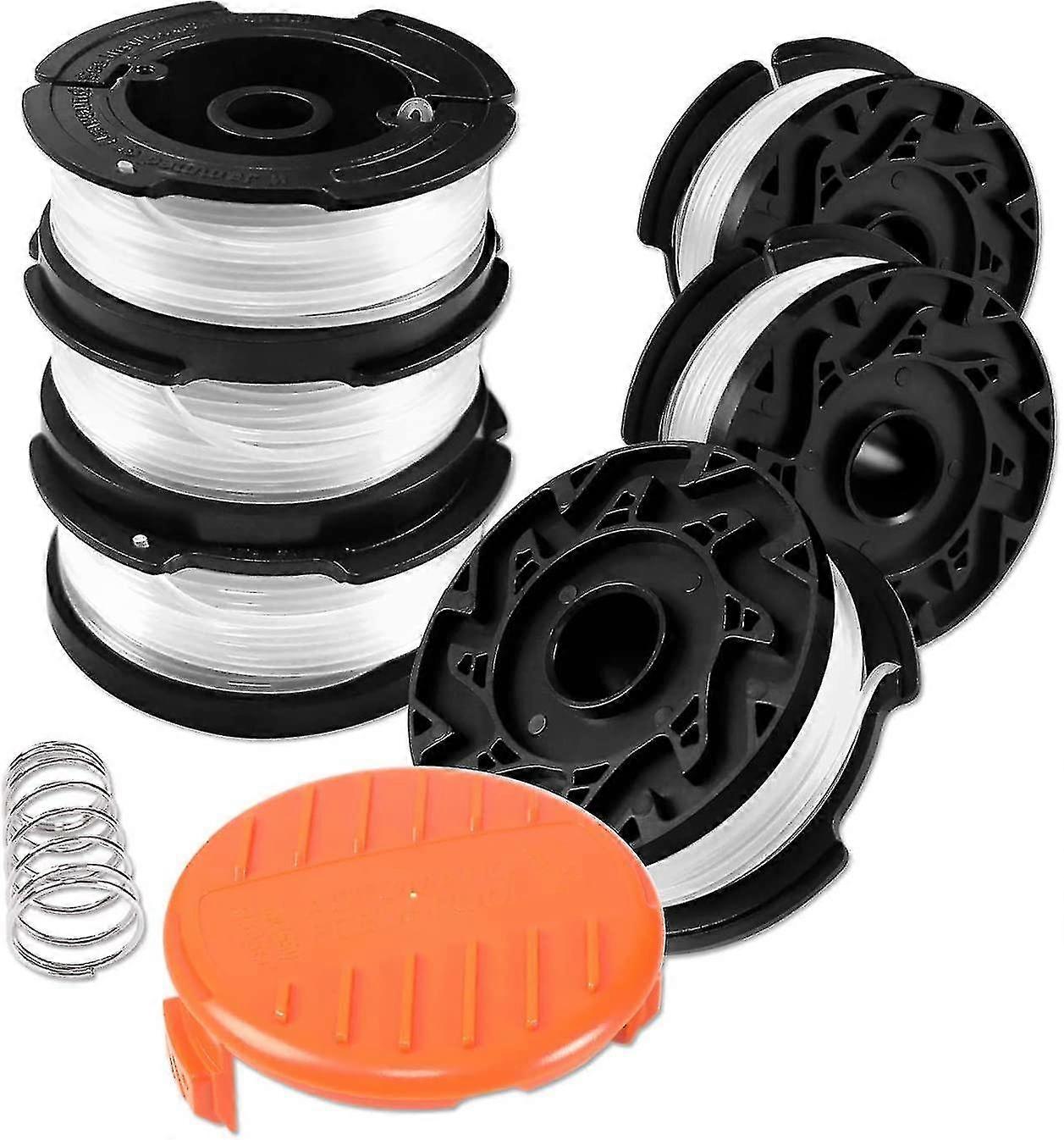 Trimmer Line Spool For Black And Decker Trimmers, 6 Trimmer Line Spool With 1 Spool Cover And 1 Spring