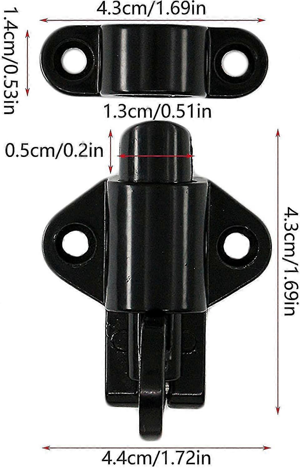 Window Latch Pull Ring Window Door Security Ring Black Pull Spring Rebound Bolt