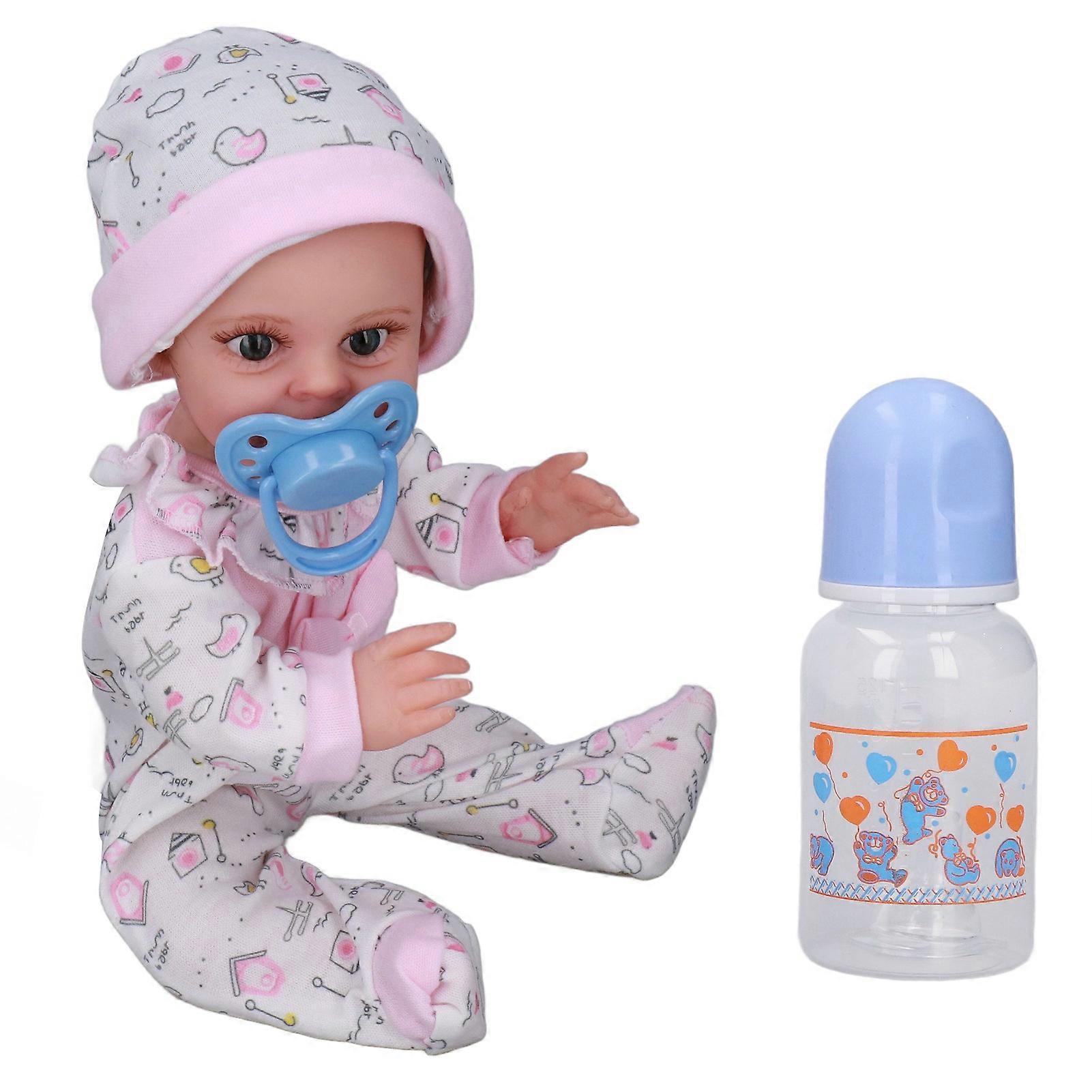 First Baby Doll 12in Soft Nontoxic Silicone Stimulate Imagination Cultivate Kindness High Simulation Soft Baby Doll