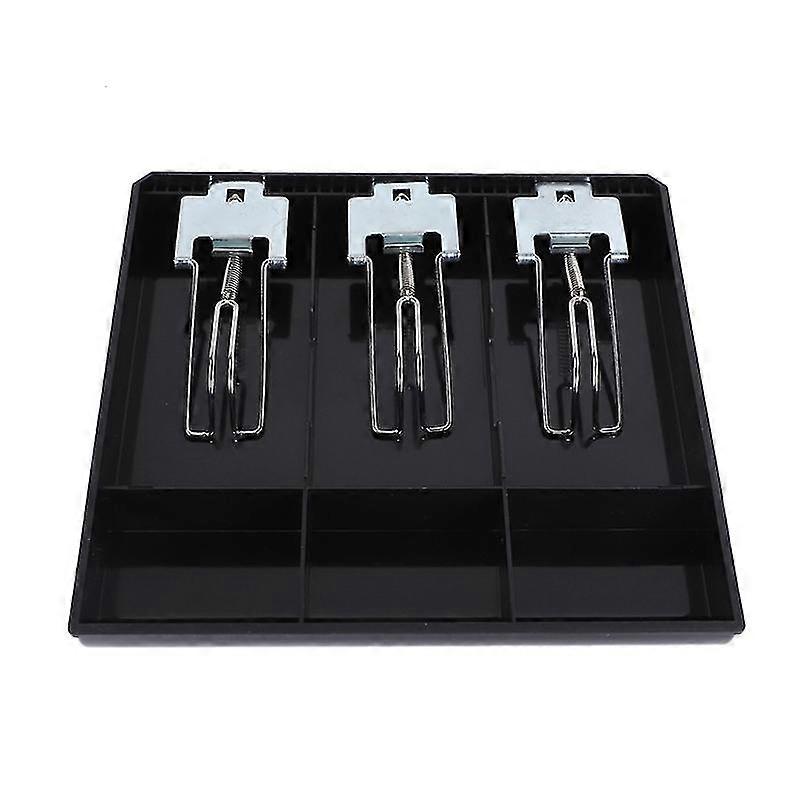3-grid Money Cash Coin Register Insert Tray Replacement Caissier Drawer Storage Register Tray Box Cl