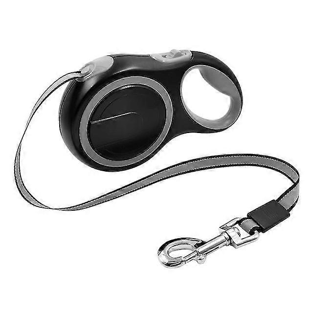 Long Strong Pet Leash For Dogs Durable Nylon Retractable Walking Leads Automatic Extending Rope 5m - 20 Kg Gray
