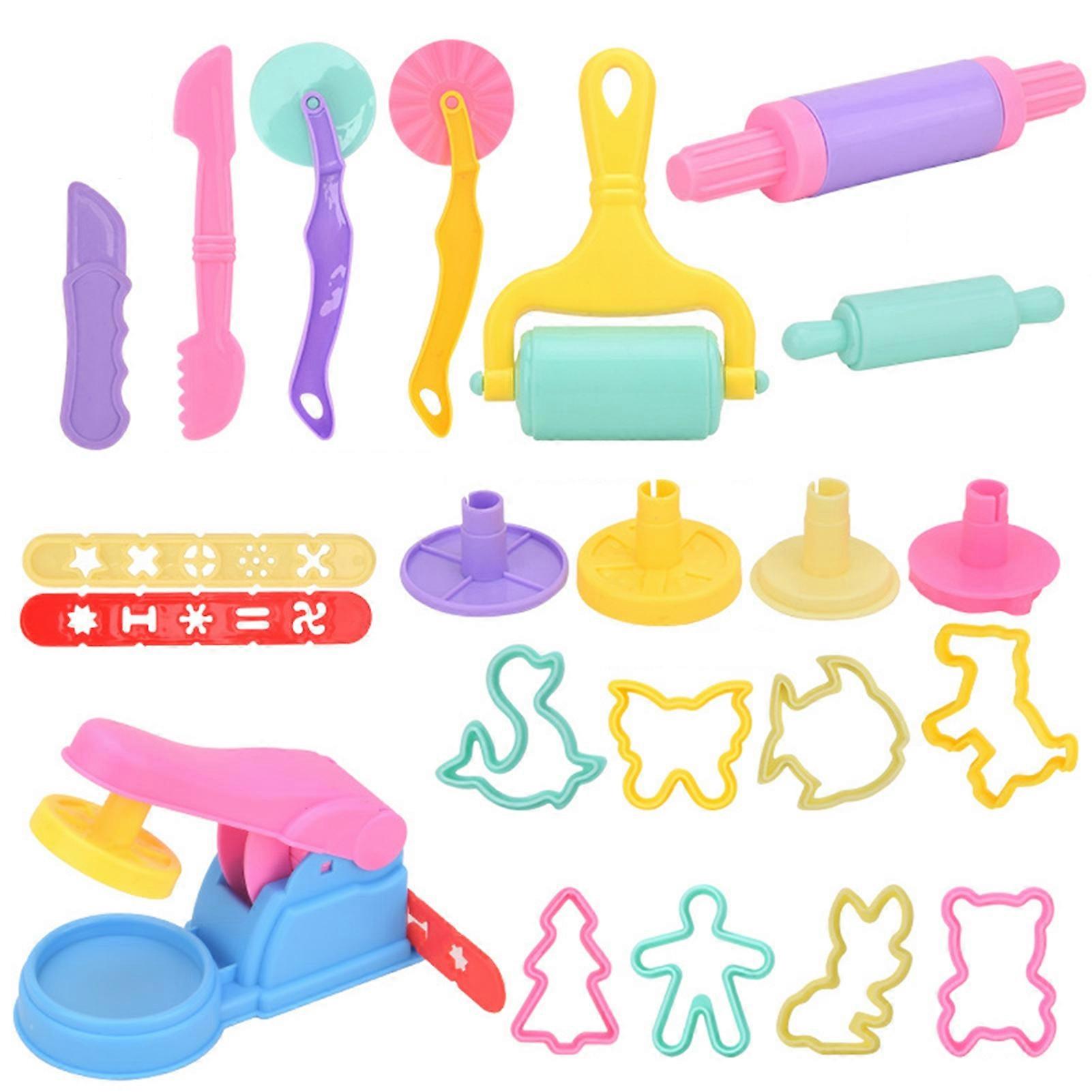 22Pcs/Set Noodle Machine Molds Set DIY Play Kids Colored Mud with Animal Molds for Endless Creations at Home or School KAESI