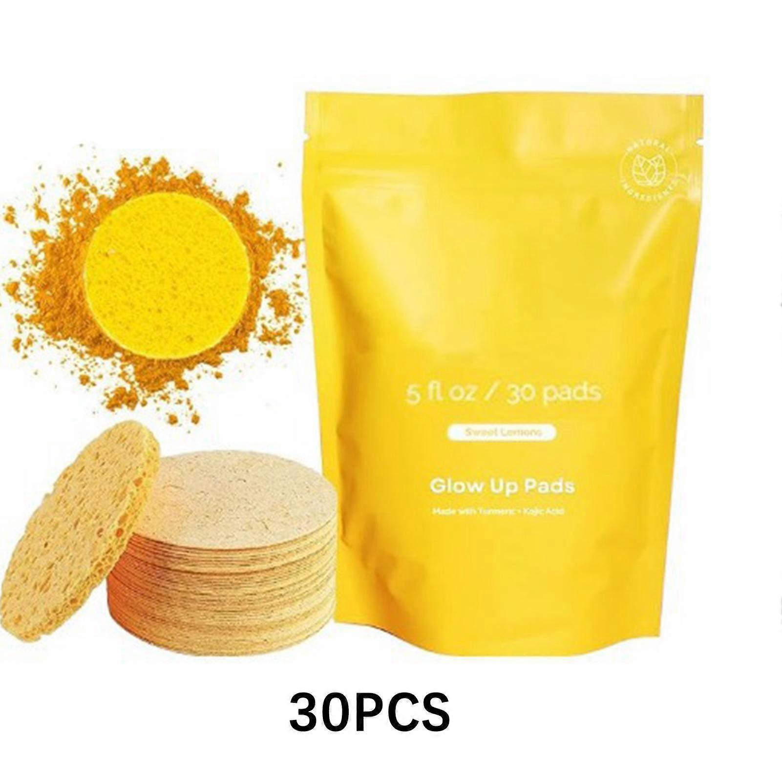Curcuma Acido Cogico Esfoliante Pastiglie Detergenti Sbiadisce Macchie Scure Esfolia Cuscinetti Della Pelle Per Le Donne Ragazze