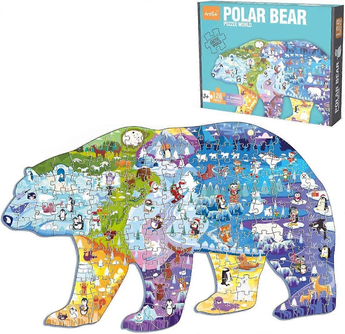 Kinder Puzzle 128 Teile Puzzle (Eisbär)
