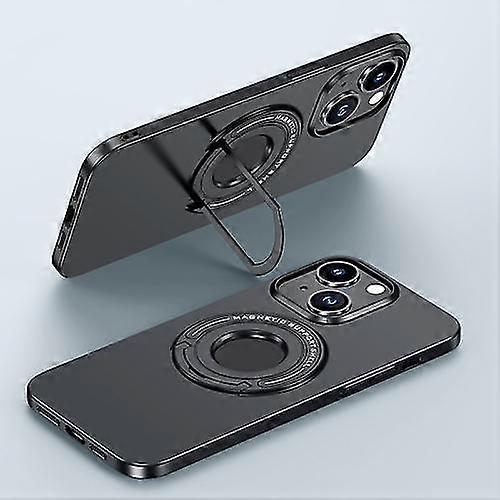 Compatible with Iphone 15 Matte Magsafe Magnetic Mobile Phone Case With Trolley Holder
