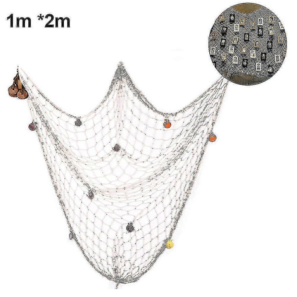 Rustic Nautical Decorative Fishing Net Wall