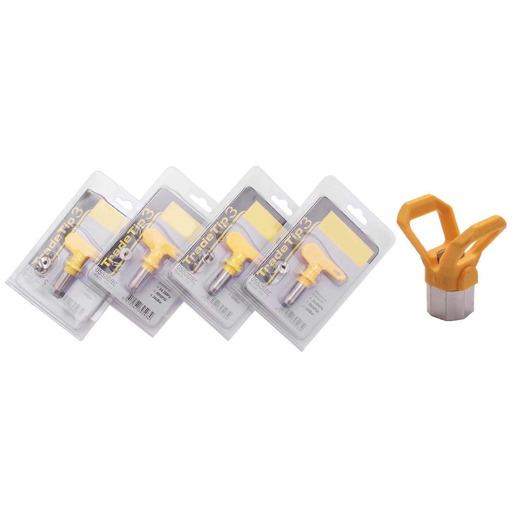 5Pcs Reversible Airless Paint Nozzles with Tip Guard Set, Sprayer Paint Machine and Spraying Parts(