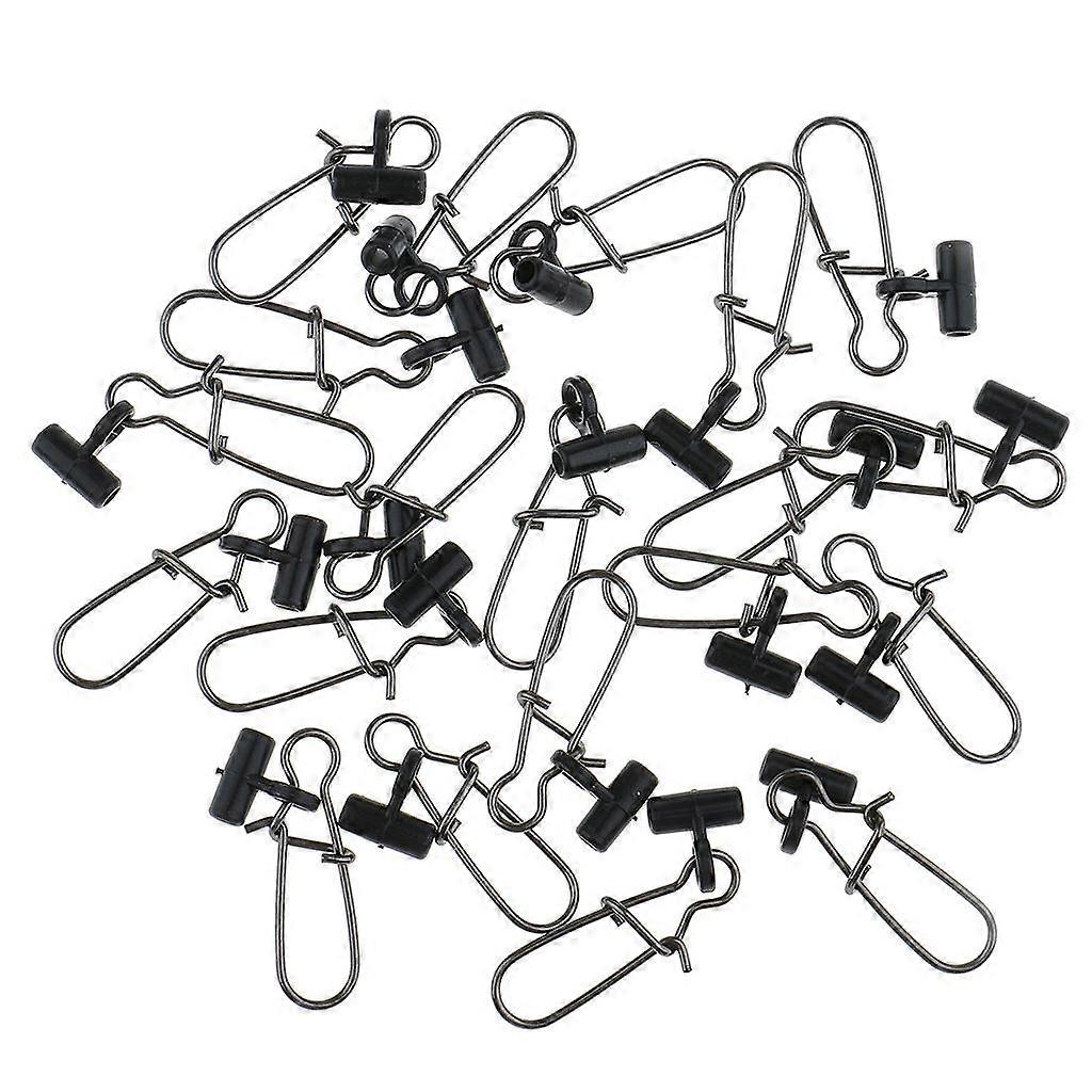 20Pcs Heavy Duty Sinker Slides with Stainless Steel Snaps High-strength Fishing Braid Line Sinker Slider Slides Swivels