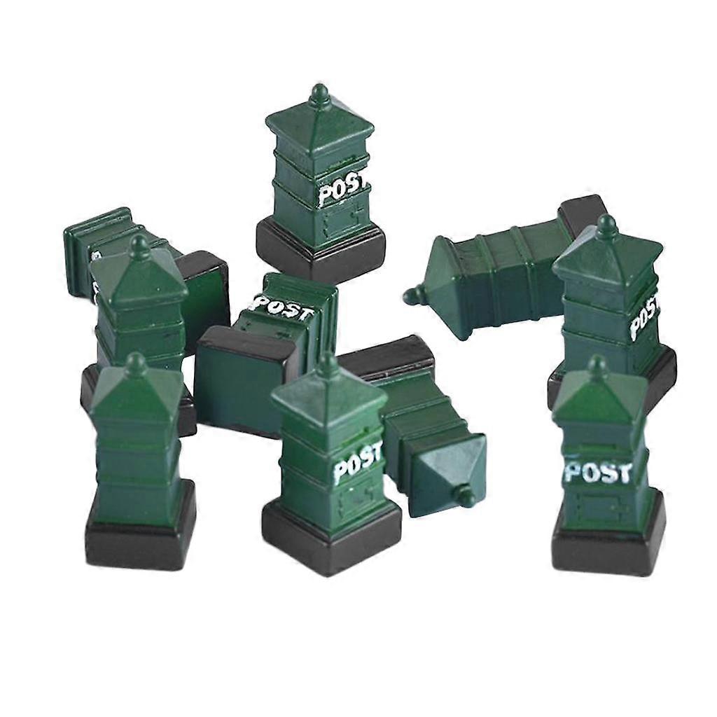 Vintage Postbox Mail Box Miniature Micro Landscap Decor DIY Accessories