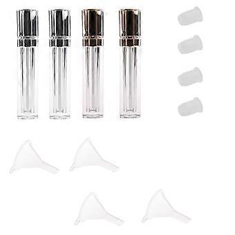 8ml påfyllbar lipgloss balsam rør eteriske oljeflasker hetteglass kosmetiske beholdere sett gjennomsiktig