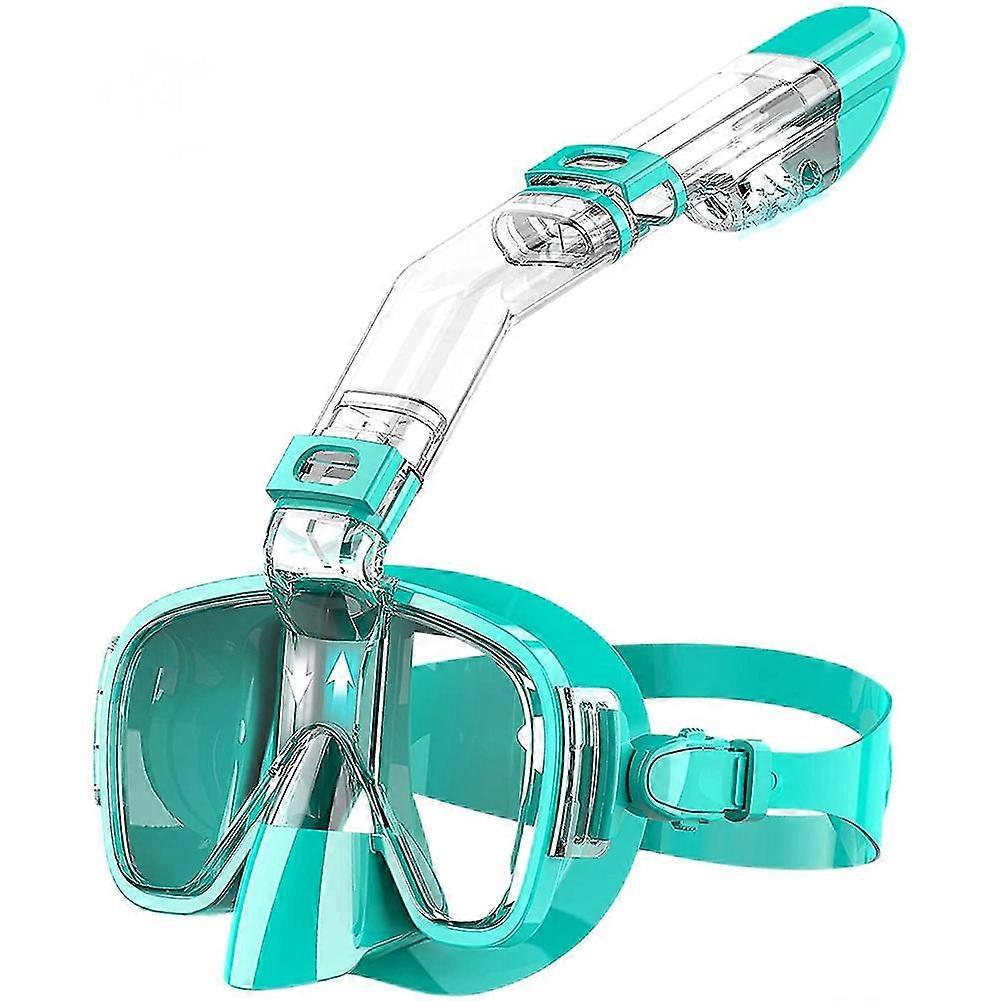 Snorkel Mask Foldable Diving Mask Set With Dry And Camera Mount, Anti-fog Professional Snorkeling G