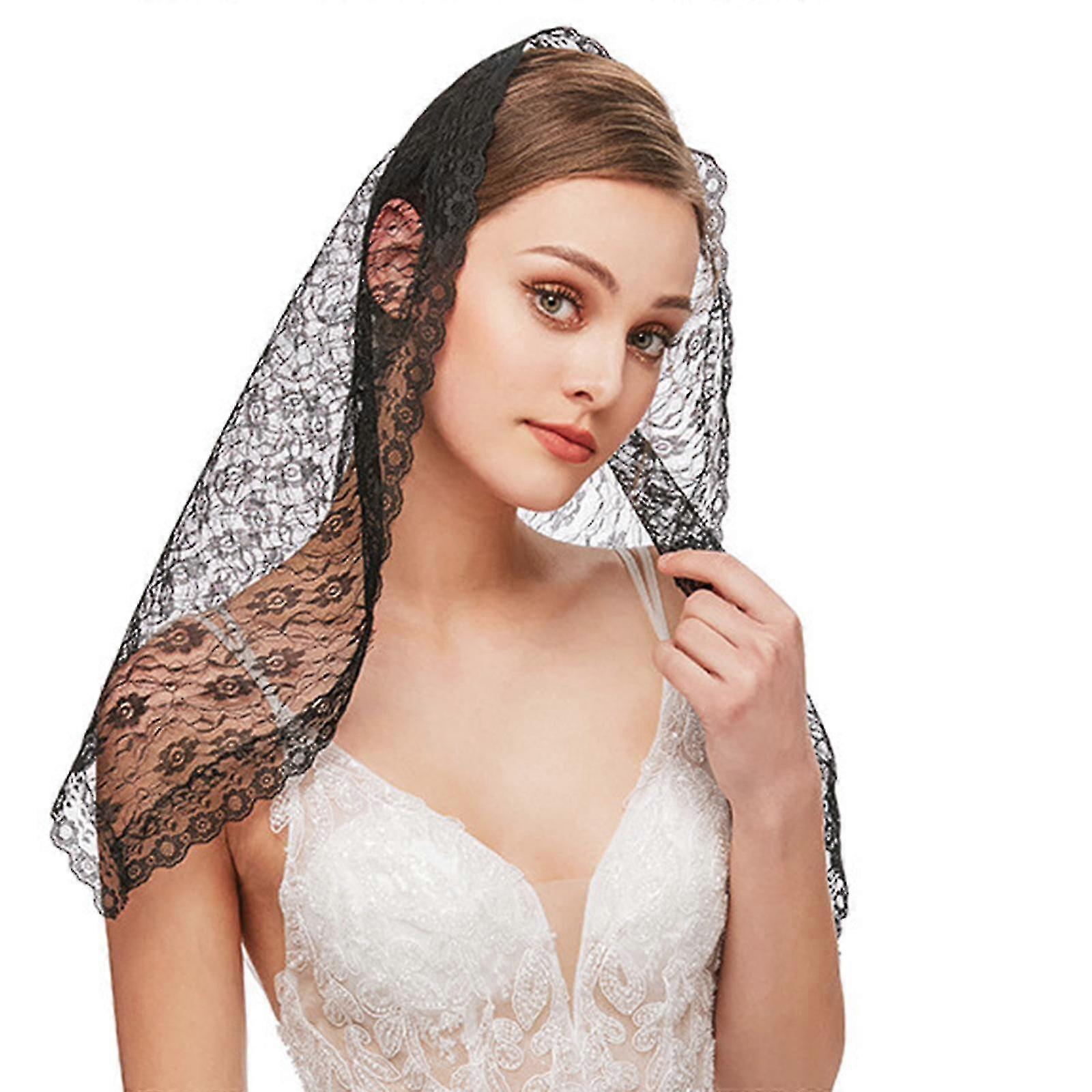 Δαντέλα Mantilla πέπλο εξαίσιο Floral για το κεφάλι που καλύπτει για τα πέπλα εκκλησιών απείρου
