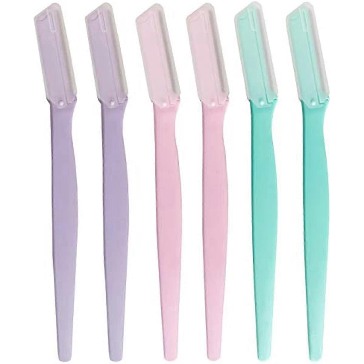 6Pcs Eyebrow Razor Trimmer Shaper, Facial Hair Remover Shaver for Shave Face Peach Fuzz Upperlip Hair