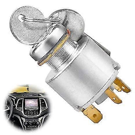 Universal Ignition Lock Key Switch Tractor Ignition Switch Ignition Switch Contact Ignition Control Switch Universal Engine Start Switch With 2 Keys F