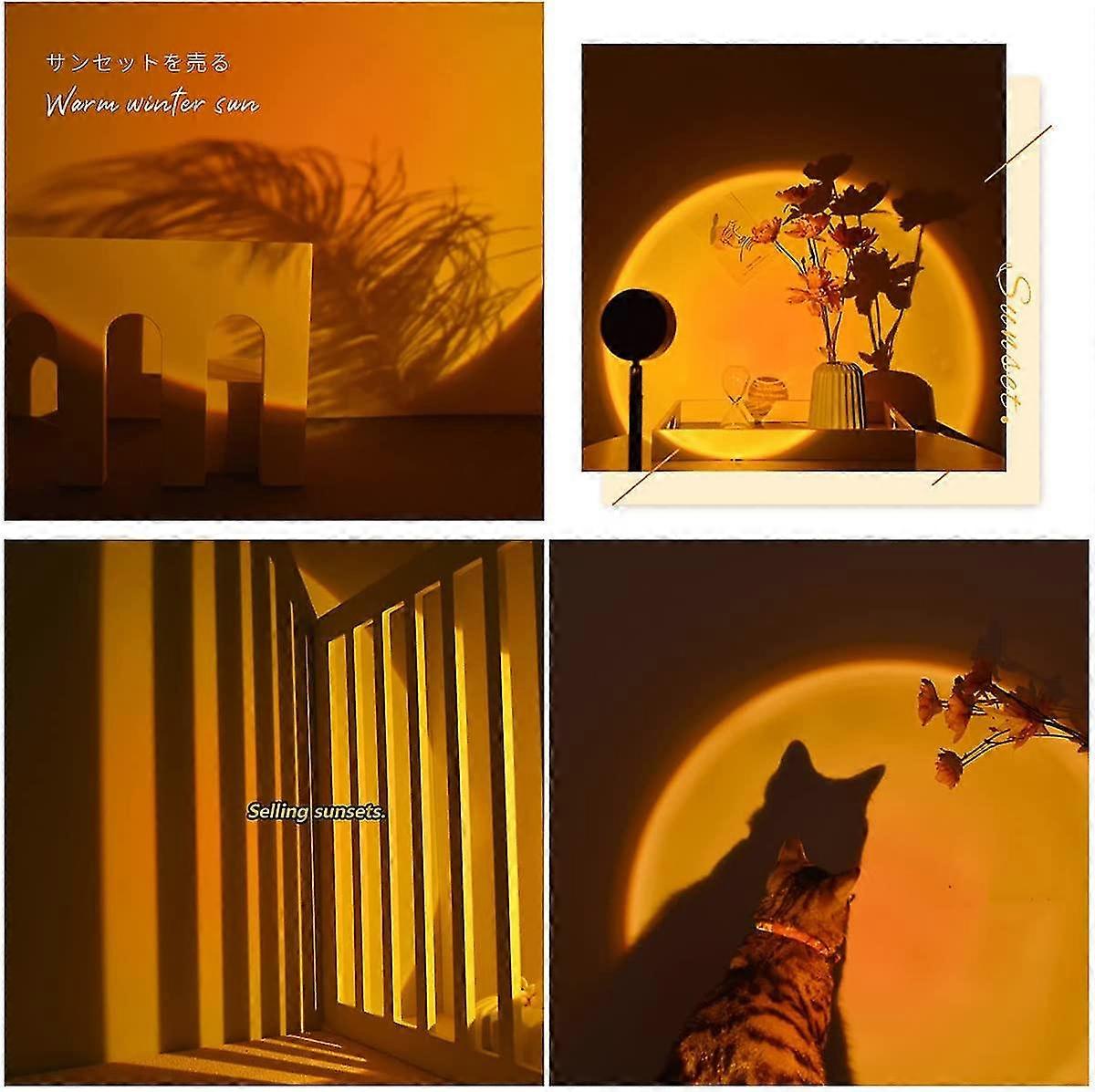 Sunset Lamp 360 Degree Projector Lamp With Led Light, For Taking Photos And Adjusting The Atmosphere In The Living Room