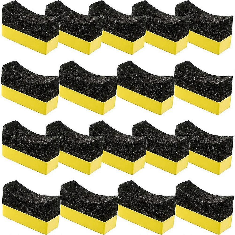18pack Tire Dressing Applicator Pads Tire Shine Applicator Dressing Pad Polishing Sponge For Car Gl