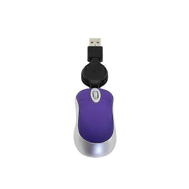 Mini Computer Mouse Retractable USB Cable Optical Ergonomic1600 DPI Portable Small Mice for Laptop