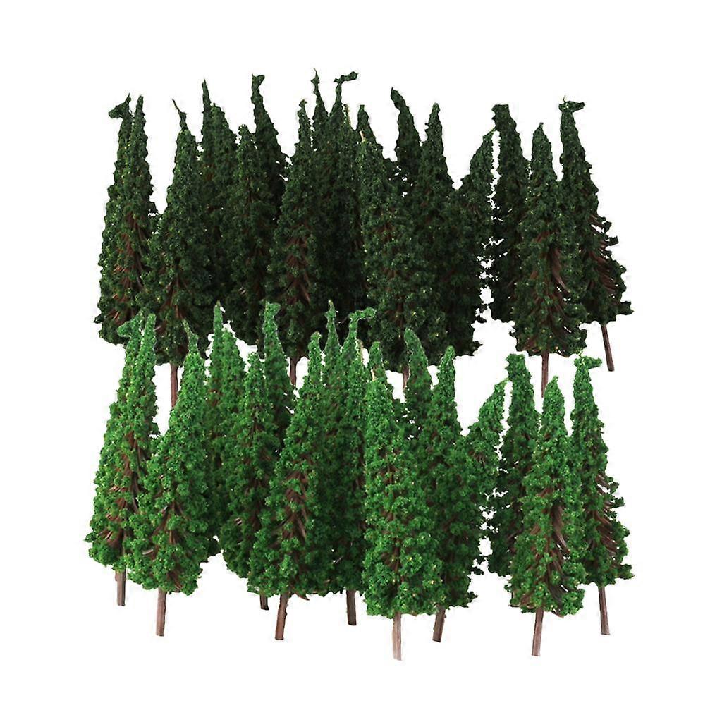 100x Green Pagoda Trees Models 1/100 6.5cm/ 2.56inch for Train Railway Scene Props