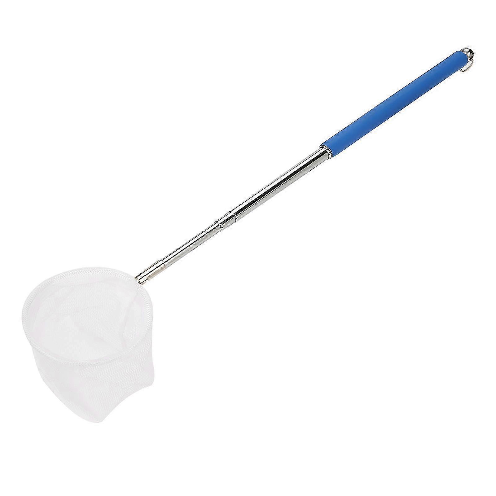 Adjustable Mini Fishing Net Pole for Aquarium Shrimp 20-57.5cm Expandable Round Blue