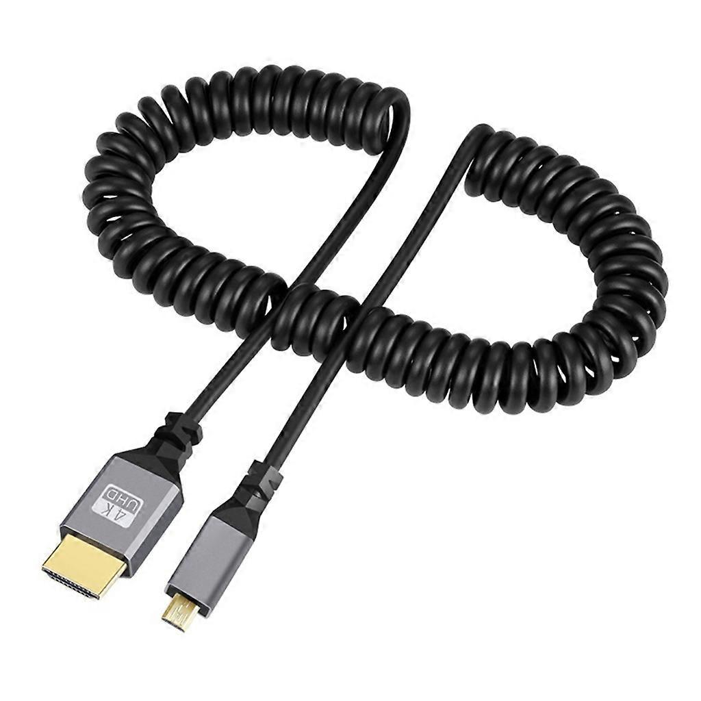 HDMI-compatible 4K Coiled Cable, HDMI-compatible 2.0 Version High Speed Cable