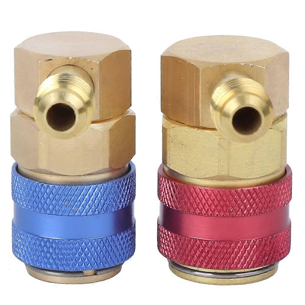 R134A Air Conditioning Quick Coupler 90 Degree Connector Adapter Accessories Not Adjustable