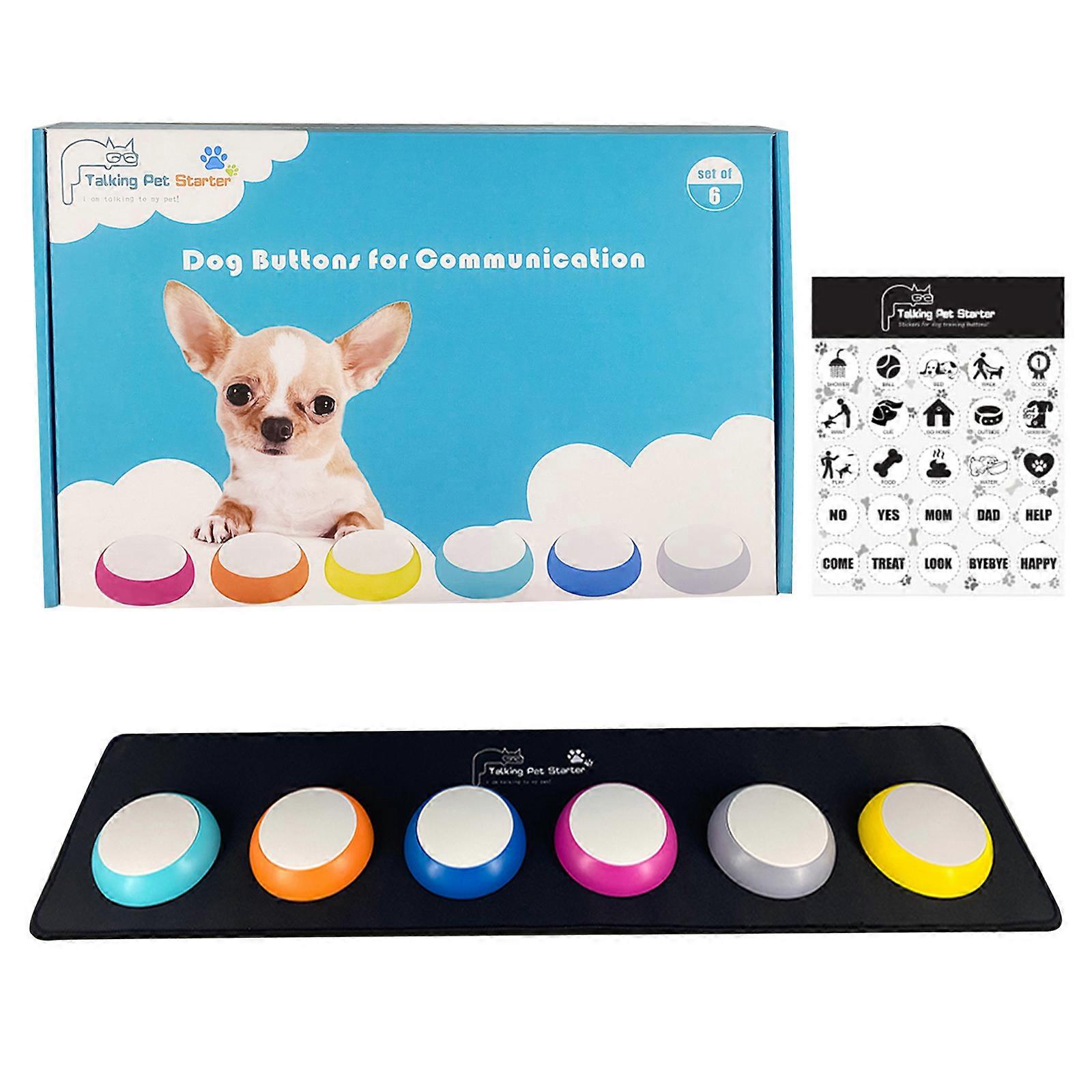 Pet Dog Buttons Training Record Playback With Mat Voice Teach Toys Training New