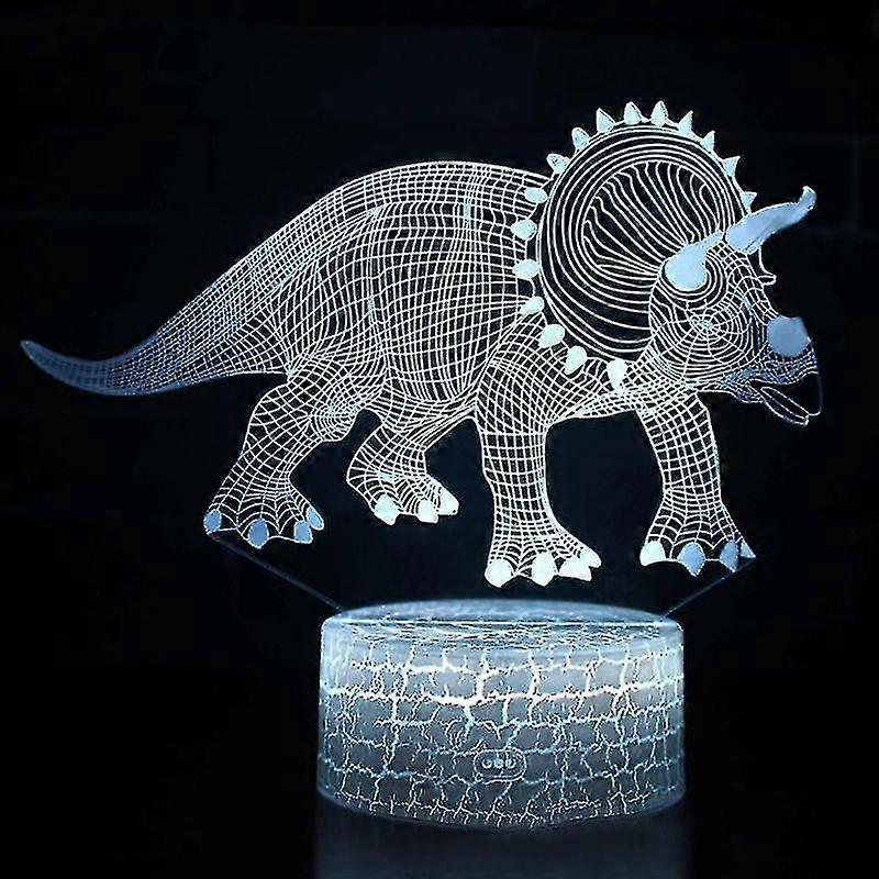 Jurassic Dinosaur World 3d Led Night Light Bedroom Table Lamp Color Ch
