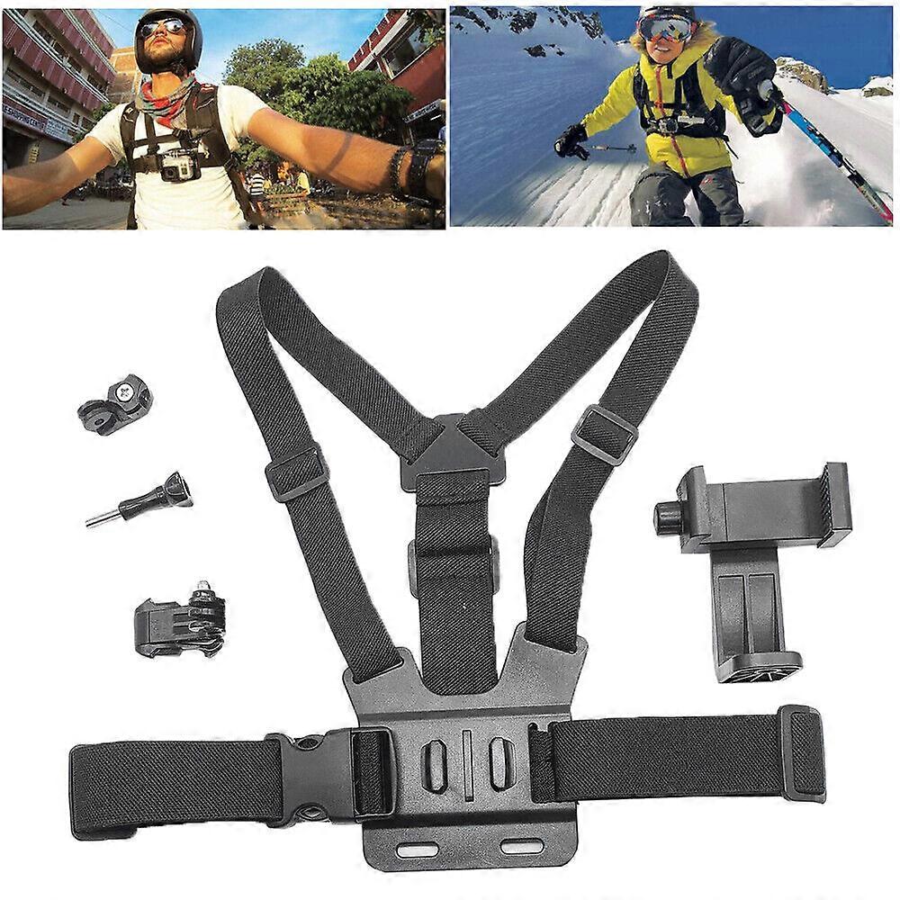 Chest Strap for Gopro Hero 3 4 5 6 7 8 9 10 with J-Hook and 2 Screws O