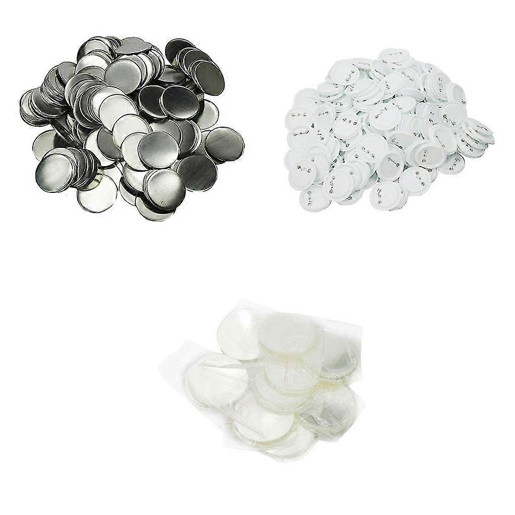 100pcs 58mm Pin Badge Maker Machine Button Teile liefert leer weiß