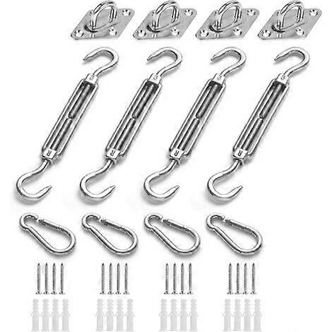 Sunshade fixing kit, stainless steel sunshade fixing kit for triangular and square, rectangular, sunshade fixing accessories