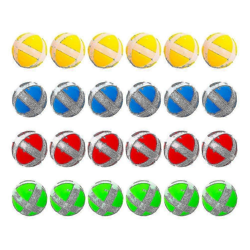 24Pcs Fabric Dart Board Sticky Balls Dart Hook and Loop Balls Darts Game Accessories